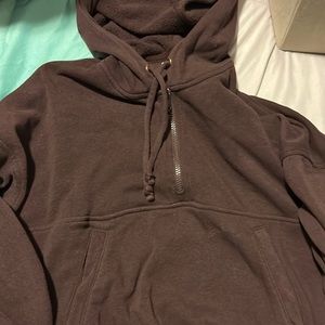 Cropped quarter zip hoodie